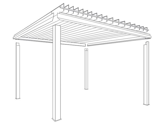 Pergola bioclimatique autoportée Consensus