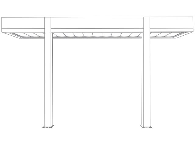 Pergola poteau déporte