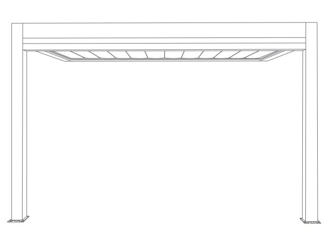 Pergola bioclimatique Suncontrol3 adossée, titan