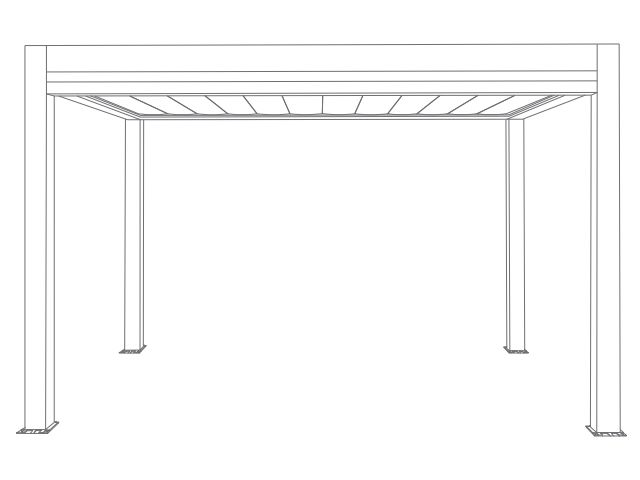 Pergola bioclimatique Suncontrol3 autoportée, titan