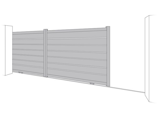 Portail coulissant 2 vantaux