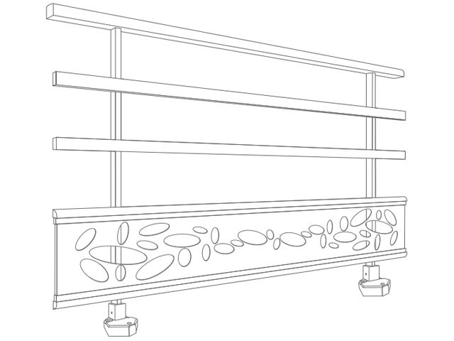 Garde Corps avec Décoration Personnalisable