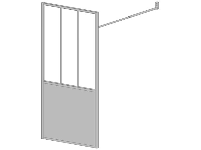 Paroi douche avec sous bassement