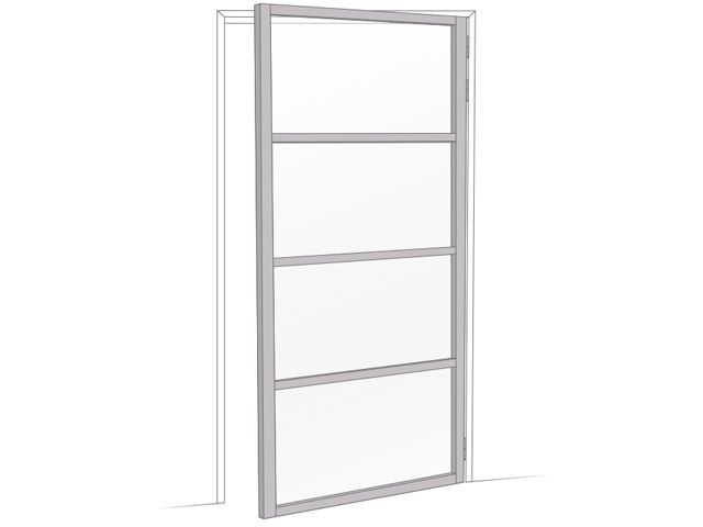 Porte battant type atelier contemporain