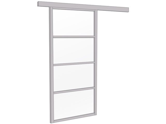 Porte coulissant type atelier contemporain