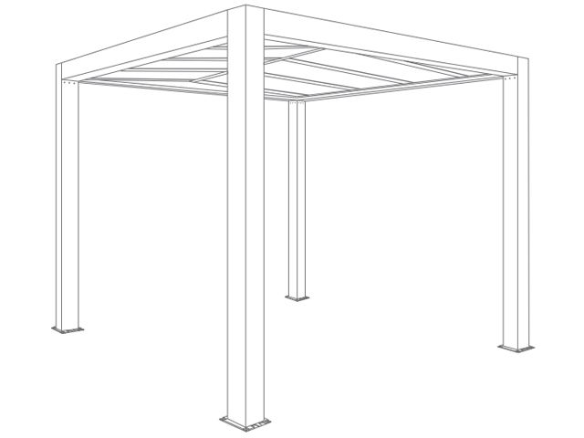 Pergola Sunrise 2 pans autoportee
