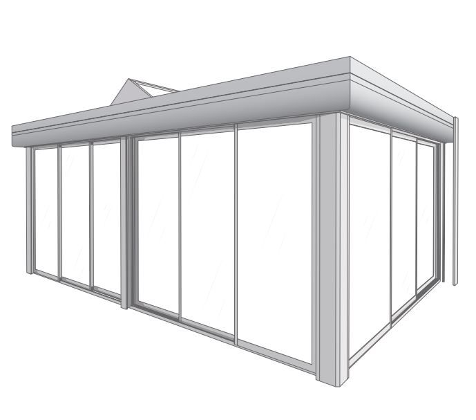 Veranda avec puit de lumière