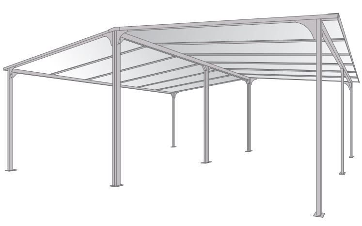 Carport 5x3 Monopan Double