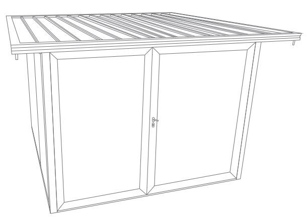 Abri Iris 22 Porte de Garage Battant