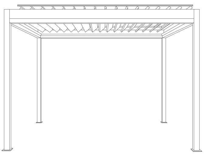 Pergola Easy UP titan, autoportée