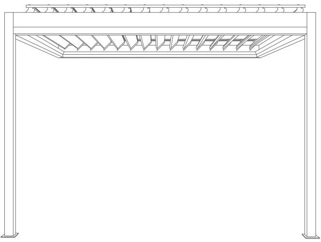 Pergola Easy UP titan (lame double paroi), adossée