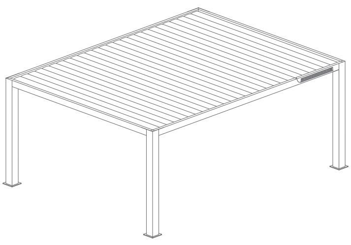 Pergola Easy UP (lame 40mm, solaire), autoportée