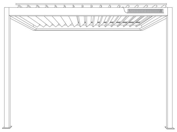 Pergola Easy UP (solaire), adossée