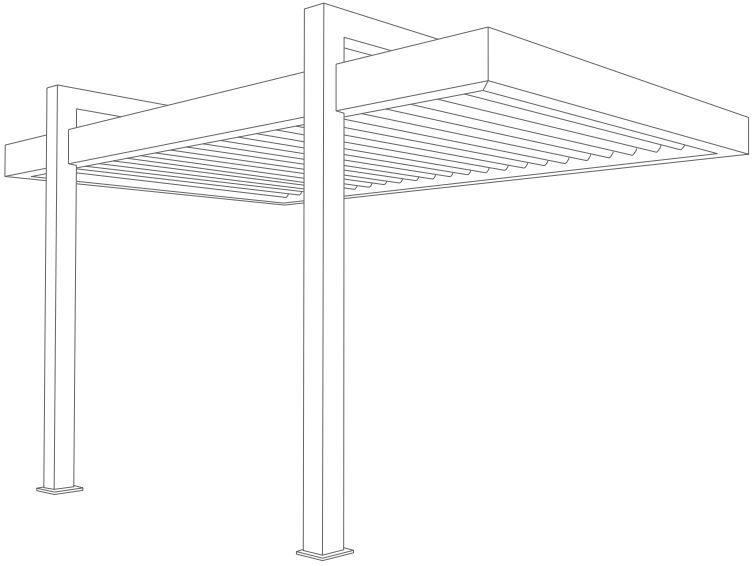 Pergola Arche adossée