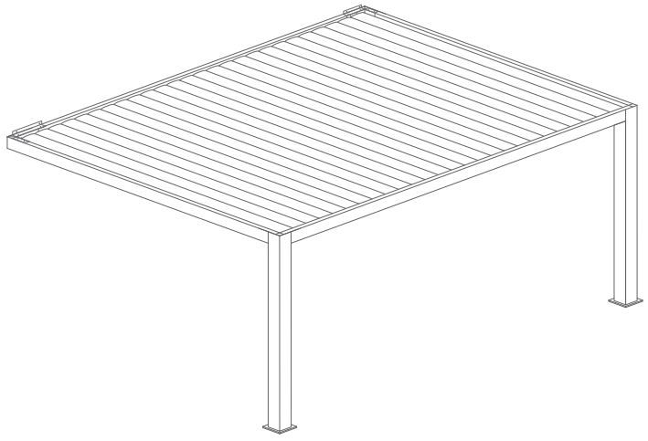 Pergola Sunnycontrol2 adossée, lame 40 mm