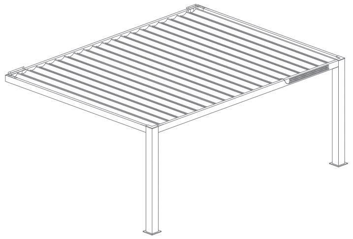 Pergola sunnycontrol2 adossée, solaire