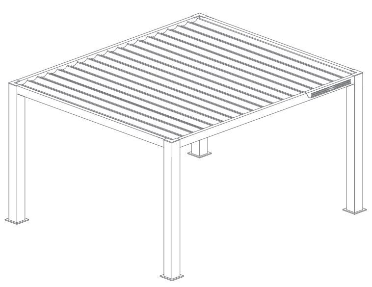 Pergola Sunnycontrol2 autoportée, solaire