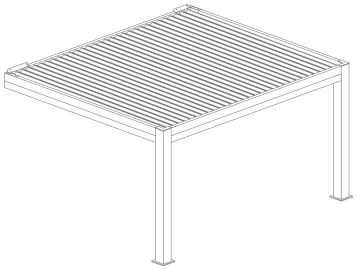 Pergola Sunnycontrol2 titan adossée