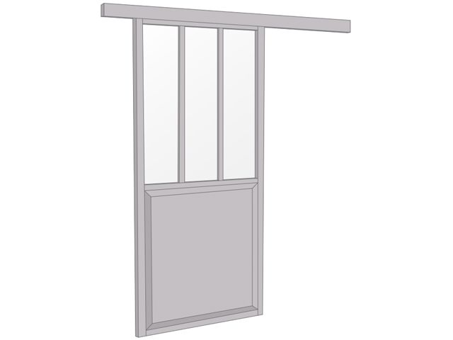Porte coulissant type atelier