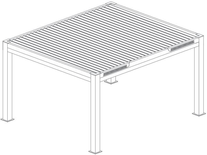 Pergola Sunnycontrol2 titan autoportée, solaire