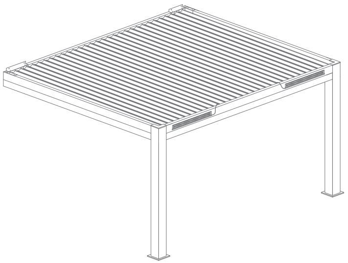 Pergola Sunnycontrol2 titan adossée, solaire