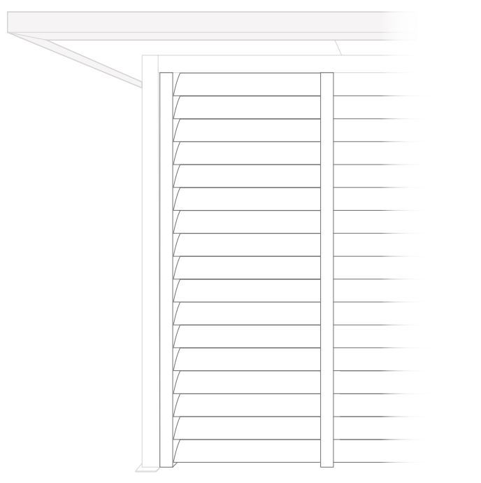 Cloison claire voie horizontal