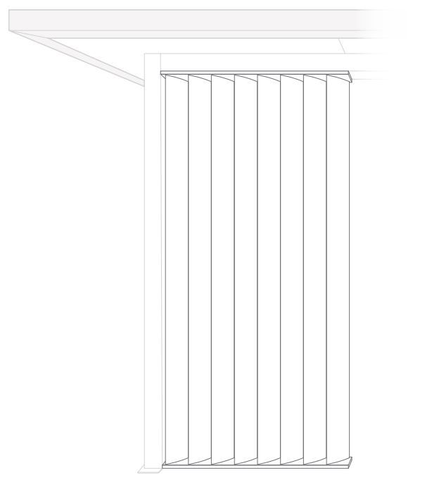 Cloison claire voie verticale