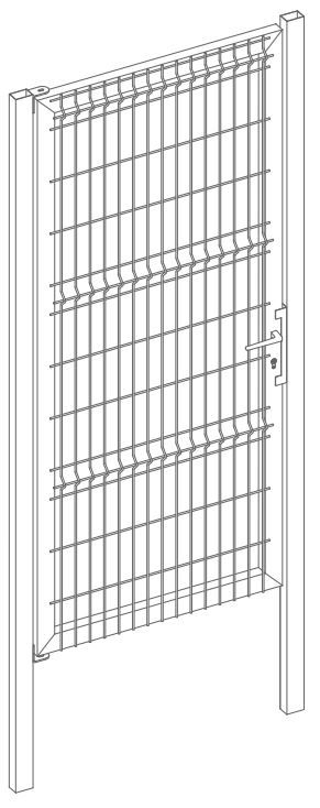 Portillon pour grillage rigide