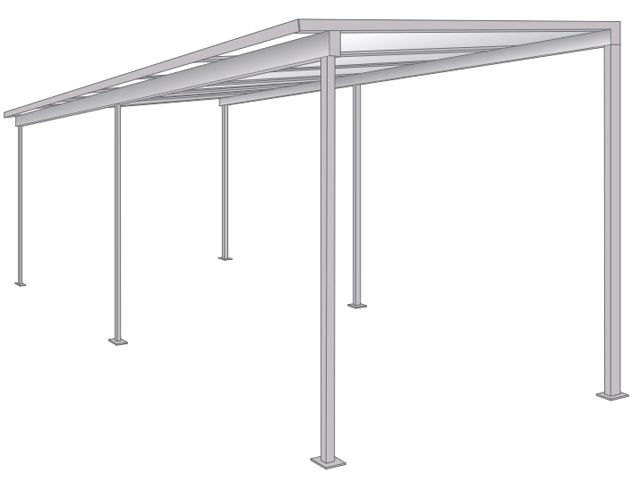 Pergola Carport Autoportée Monopan
