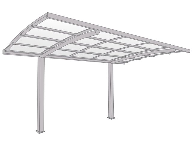 Pergola Carport Autoportée Deux Poteuax