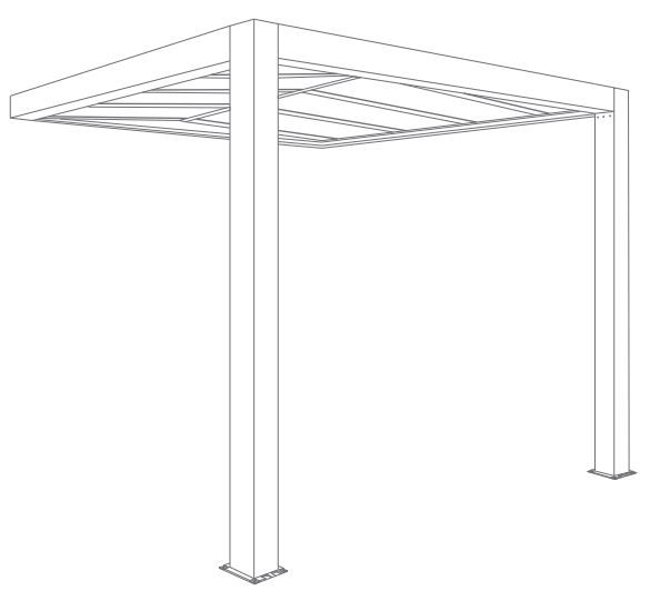 Pergola Carport Adossée Sunrise