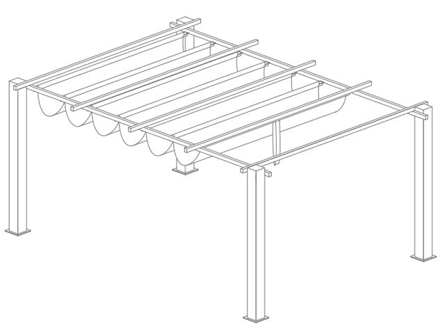 Pergola Toile Autoportée Sunshine
